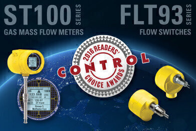 Supplier of Thermal Flow Meters & Flow Switches Selected as #1 by Readers of Control Magazine

