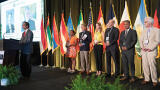 Dr. Raj Shah , Director at Koehler Instrument Company awarded the  Clarence E. Earle Memorial Award and the Golden Grease Gun Award
