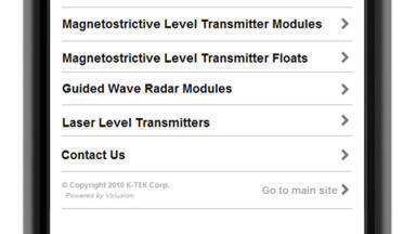 New Mcommerce Site for Level Switches and Transmitters