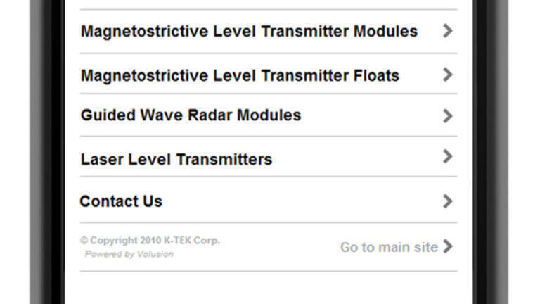 New Mcommerce Site for Level Switches and Transmitters