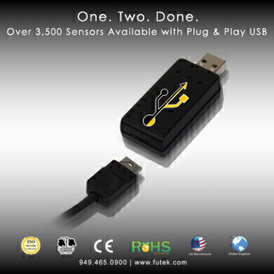 Over 3,500 Sensors Available with Plug and Play USB