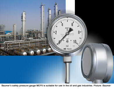 MEP5 Safety Pressure Gauge with Stainless-Steel Connection