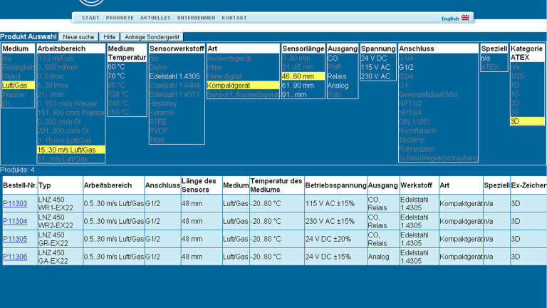 Online Product Finder Enables Easy Choice and Ordering