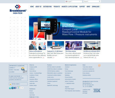 New website Bronkhorst High-Tech BV