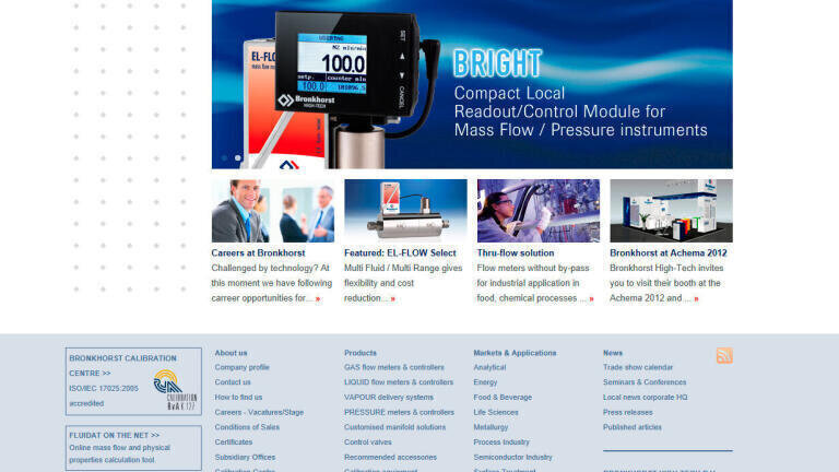 New website Bronkhorst High-Tech BV