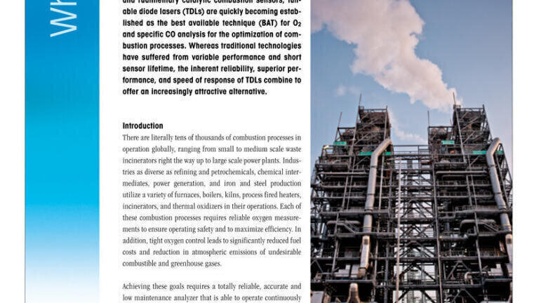 New White Paper Discusses O2 Analysis in Combustion Processes