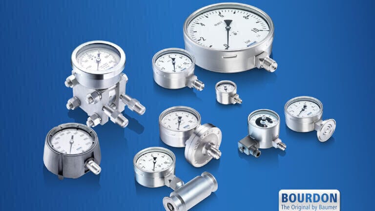 Most varied pressure gauges by Baumer utilise the Bourdon Tube.
