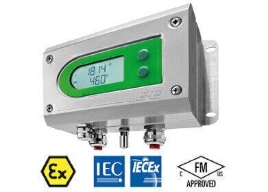 The EE300Ex Humidity & Temperature Transmitter Conforms to International Standards for Intrinsically Safe Applications
