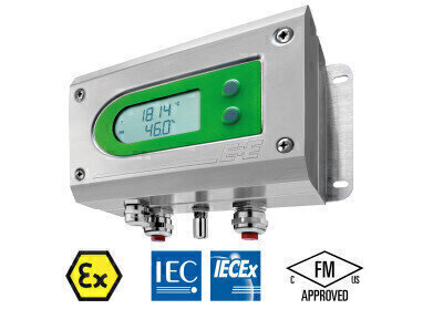 Humidity & Temperature Transmitter Conforms to International Standards for Intrinsically Safe Applications
