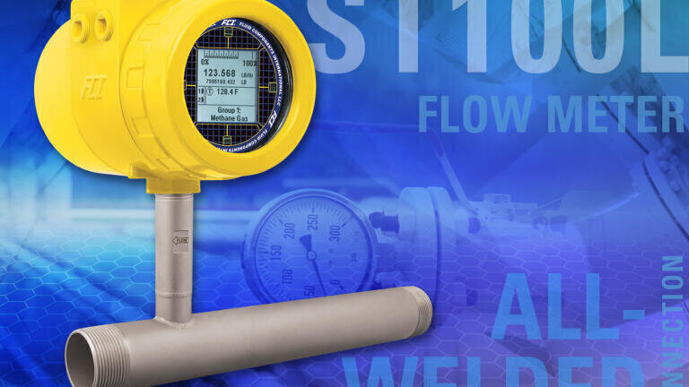 High-Pressure Inline Air/Gas Flow Meter With All-Welded, No-Thread Connection