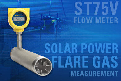 Solar Powered Thermal Mass Flow Meters Provide Flare Gas Measurement at Remote Fracking Well Sites
