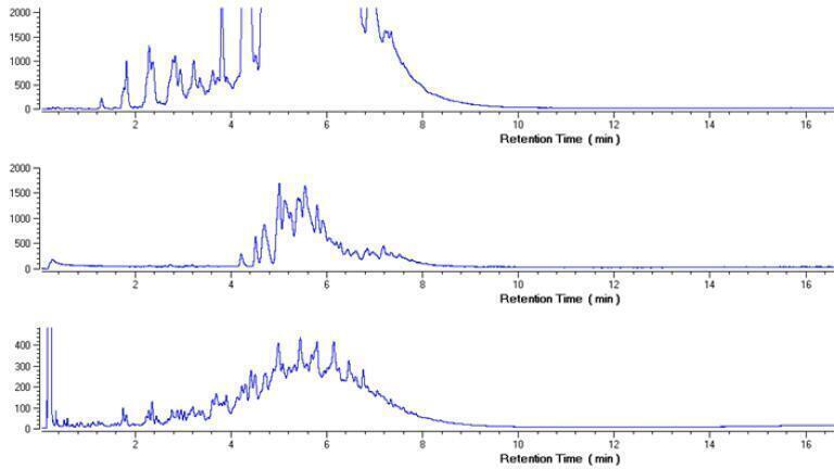 Figure 4: CNS SIMDIS example (toptrace Carbon, Middle trace Nitrogen, lower trace Sulphur).