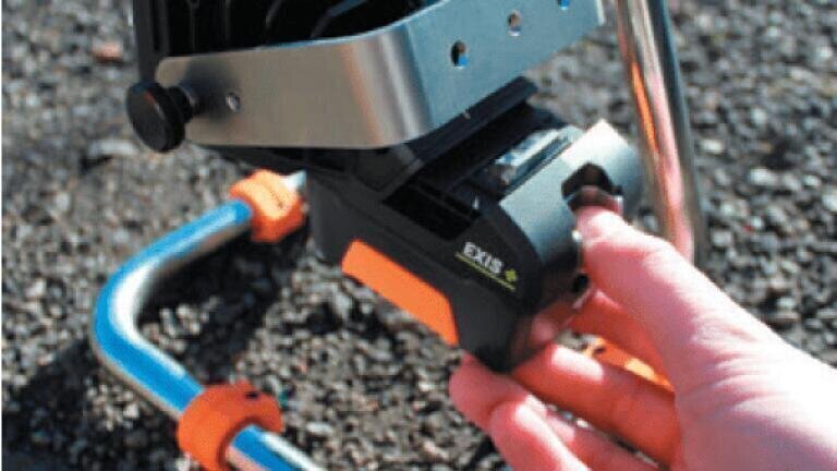 Fig 2.0. A lithium ion I.S. battery pack being hot swapped.