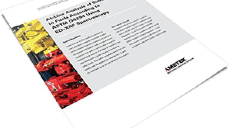 Advantages of Using ED-XRF Spectroscopy for the At-Line Analysis of Sulphur in Fuels Is Detailed in New Application Brief
