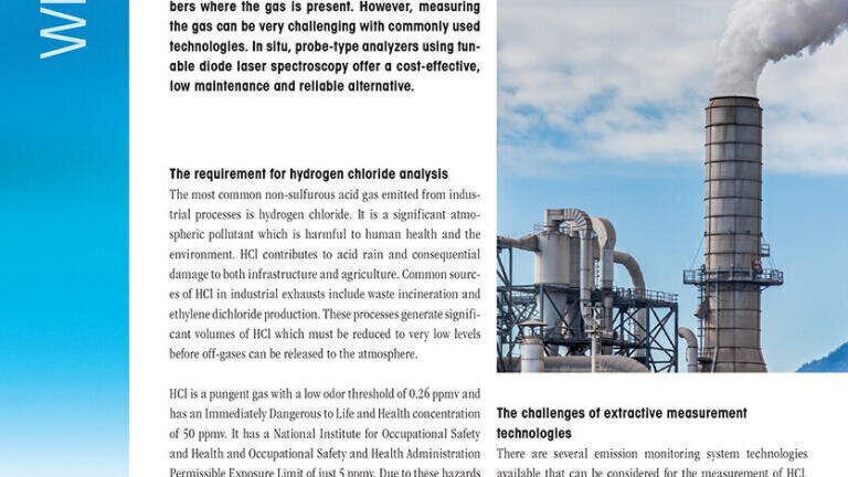 White Paper: "HCL Monitoring in Stacks and Scrubbers Now Has a Dependable Solution"