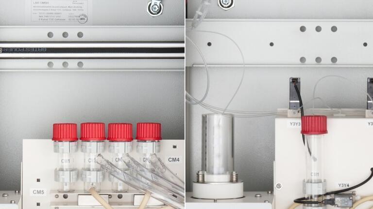 Comparison of the XY-injection system (left) and loop injection system (right)