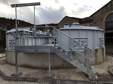 Bespoke Sludge Thickener Blends into Background and Controls Odour