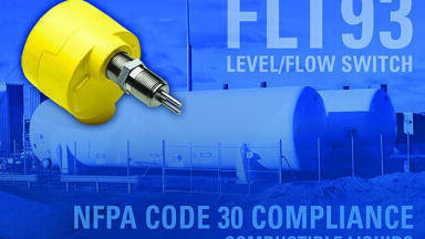 Level and flow switch supports US fire protection codes for storage and use of combustible liquids