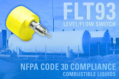 Level and flow switch supports US fire protection codes for storage and use of combustible liquids