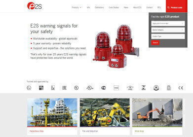 The new E2S web site with intelligent search functionality - select the best warning signal for your application.