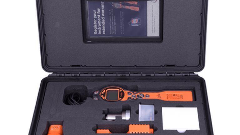 New, rugged, environmentally sealed case specially developed to accommodate gas cylinder for quick and easy on-site bump testing