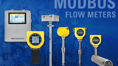 Widest selection of Modbus compatible thermal mass flow meters