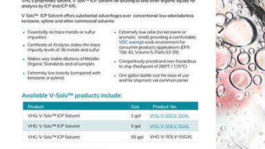 ICP solvent goes beyond the standard help achieve greater analytical certainty.