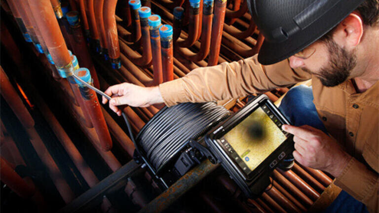 Efficiently Inspect Complex Piping Systems with the Olympus IPLEX™ GAir Long Videoscope