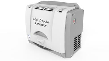 Simple and reliable on demand ultra zero grade air for industrial analytical instrumentation
