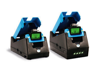Docking stations ensure rapid and reliable daily bump tests for portable gas detectors