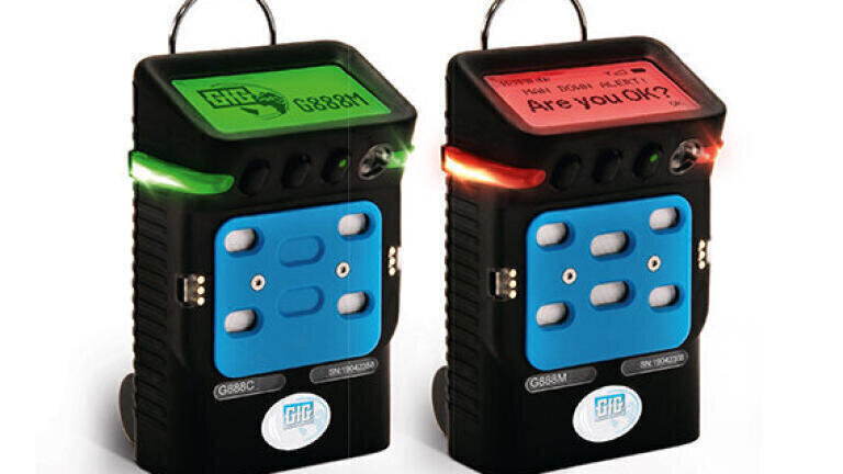 Portable gas monitor for use in mining applications