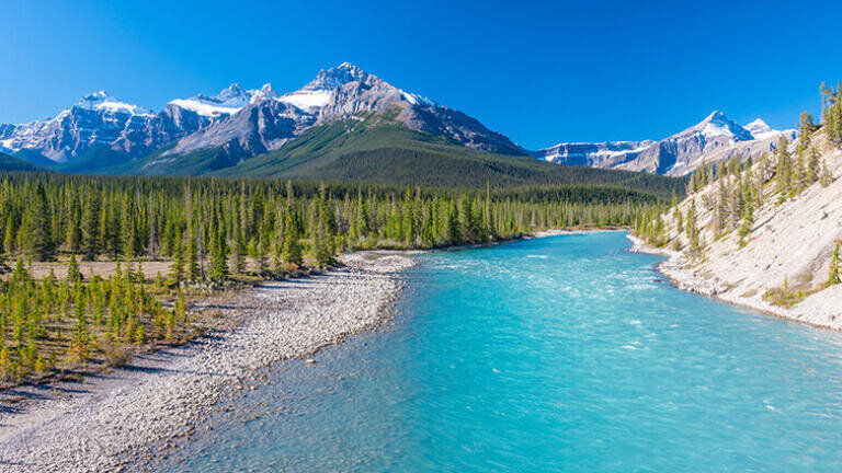 The Athabasca river, Alberta Canada
