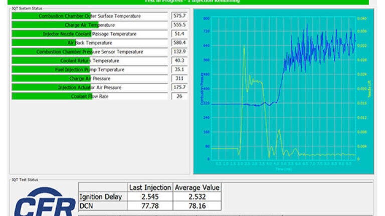 Ignition Quality Tester (IQT) provides “referee” cetane measurements for EN 15940 renewable diesel fuel