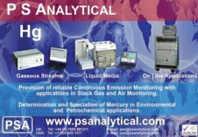 Whether its in the Laboratory or on a Chimney Stack - P S Analytical Provides Cost Effective Solutions for Mercury measurements in the Utilities Market