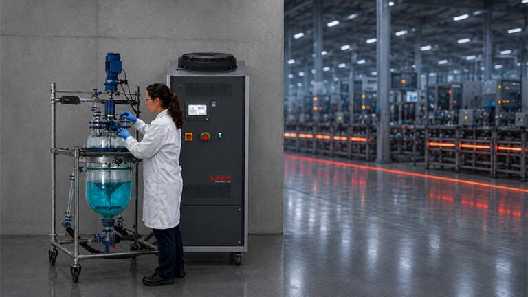 Precise reactor temperature control with the VIGORO 7500: The recirculating cooler from the new VIGORO series reliably maintains constant process temperatures and creates optimal conditions for demanding applications.