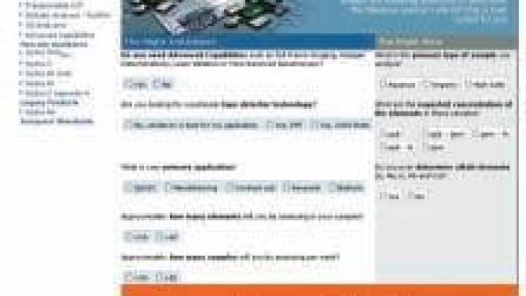 Web-based Selector Tool for ICP Instrumentation