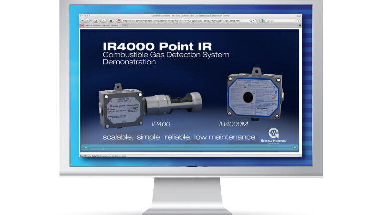 Combustible Gas Detection System Web Video Features Detector Calibration Demonstration